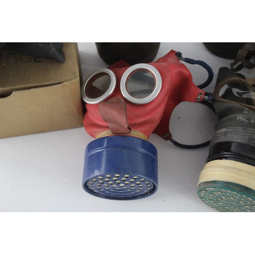 407 - Five Adults & childs Gas Masks