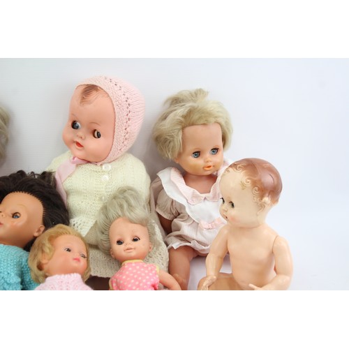 485 - 8 x Assorted Vintage BABY DOLLS Inc Clothing, Pedigree, Mattel Etc