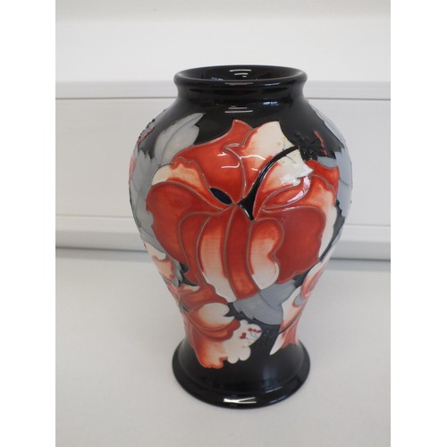 88 - MOORCROFT TRIAL VASE - 16cms high