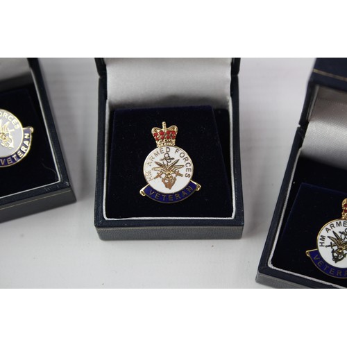 517 - 10 x Boxed HM Armed Forces Veteran Badges