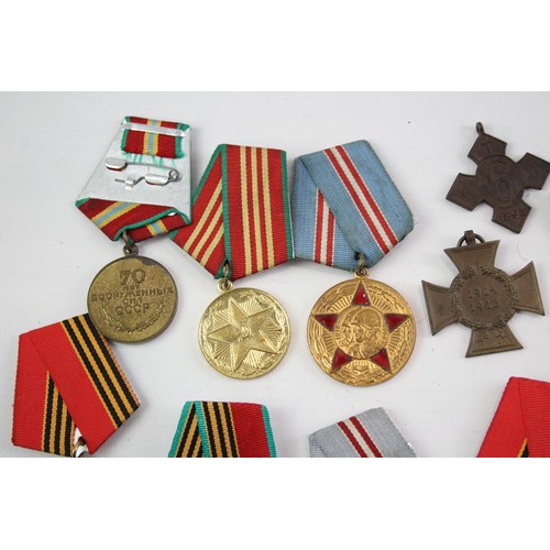 534 - 10 x Medals Inc Russian, Army Temperance, German 1914-1918 Cross, Etc