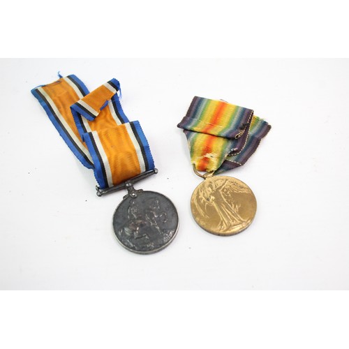 546 - WW1 Medal Pair & Original Ribbons Named 265999 Pte B. Lacey Middlesex Regt