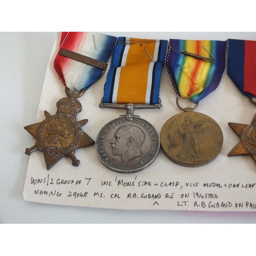 97 - WWI AND WWII GROUP OF SEEN MEDALS INCLUDING MONS STAR WITH 5TH AUGUST -22ND NOVEMBER 1914 CLASP NAME... 