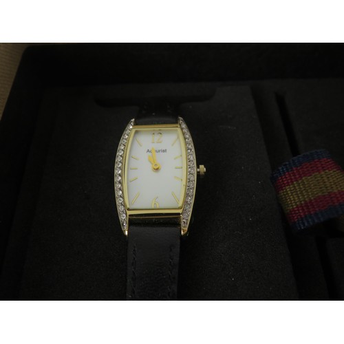 200 - 4 x BOXED WATCHES INCLUDES LADIES ROTARY, SEKONDA, ACCURIST AND GILLEX