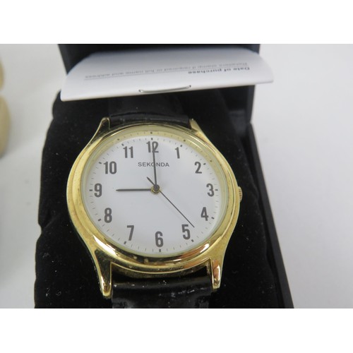 200 - 4 x BOXED WATCHES INCLUDES LADIES ROTARY, SEKONDA, ACCURIST AND GILLEX