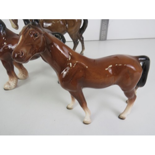 250 - 3 x HORSE ORNAMENTS INCLUDES BESWICK