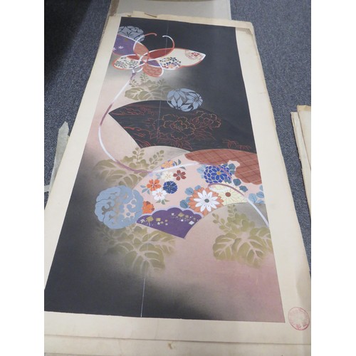 254 - 8 x JAPANESE PRINTS AND PAINTINGS