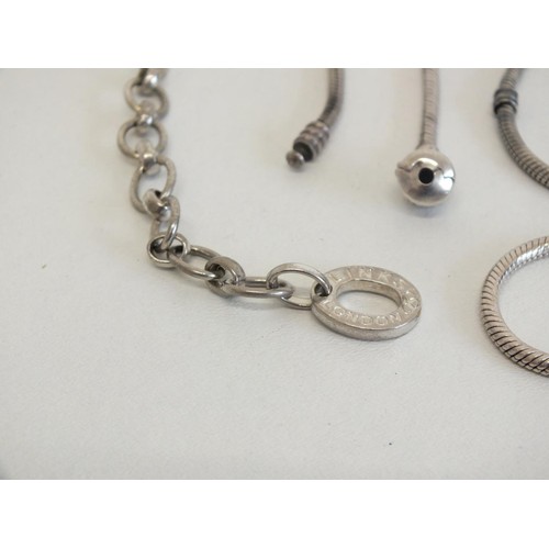 293 - 7 BRANDED SILVER JEWELLERY INCLUDES PANDORA, LINKS OF LONDON, TRUTH & CHAMILIA