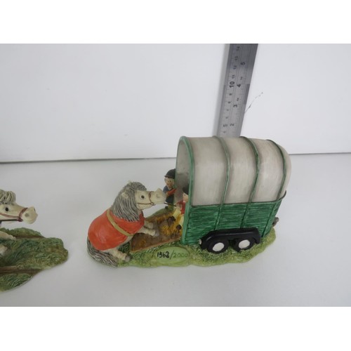 348 - 11 x NORMAN THELLWELL COLLECTABLE HORSE ORNAMENTS INCLDUES CHARIOT RACE, HOOPLA, STEP ON IT