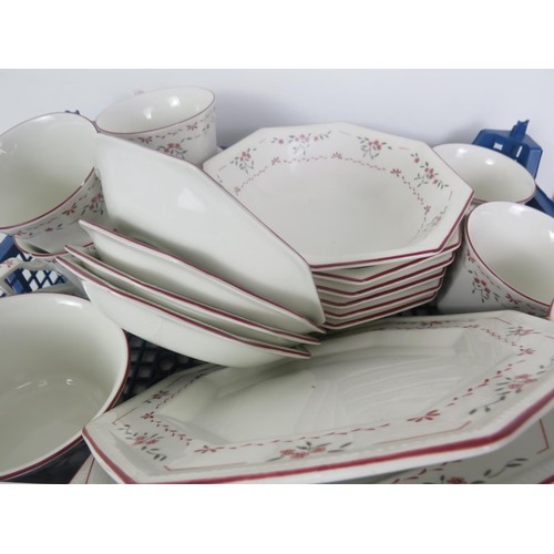 358 - JOHNSON BROS DINNER SERVICE COMPRISING OF PLATES, DISHES, CUPS, SAUCERS, JUG AND BOWLS