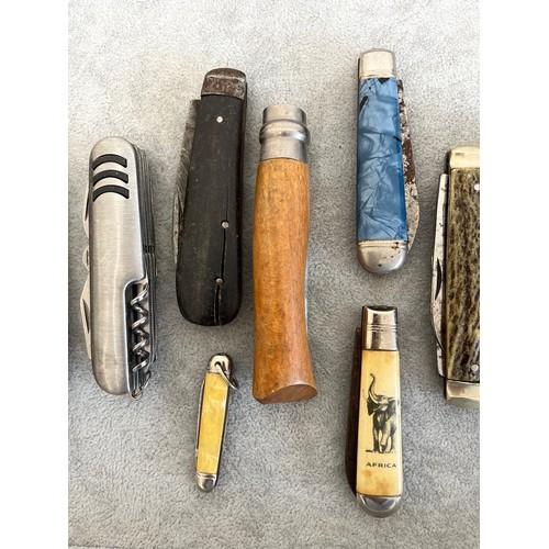 530 - 11 x Vintage Assorted Pocket KNIVES