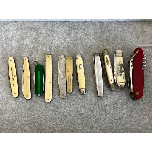 543 - 11 x Vintage Assorted Pocket KNIVES