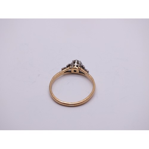 56 - 18ct GOLD DIAMOND SOLITAIRE RING SIZE M, Weight 2.8g