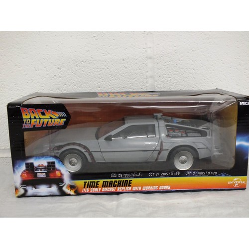 19 - NECA BACK TO THE FUTURE TIME MACHINE 1/16 SCALE DIECAST REPLICA WITH WORKING DOORS - Boxed as New