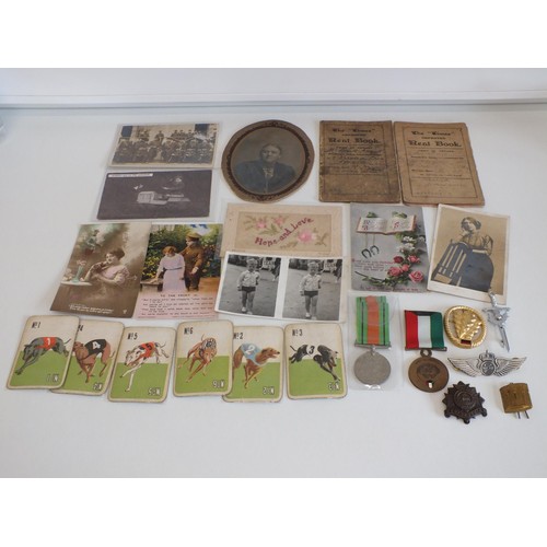 64 - VARIOUS MEDALS, BADGES AND EPHEMERA