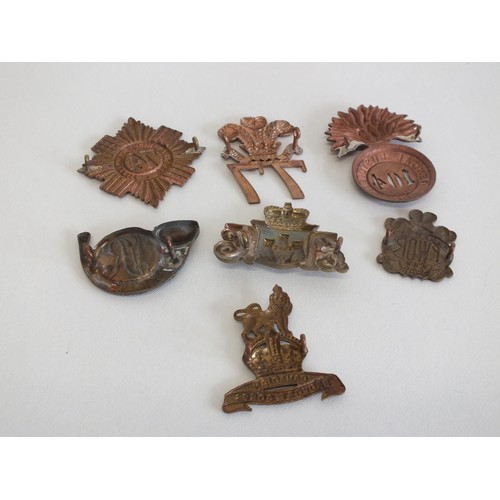 70 - SEVEN MILITARY CAP BADGES (RE-SRTIKES) BENGAL, CANADA ETC