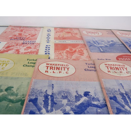 103 - 50 x 1960 WAKEFIELD TRINITY HOME PROGRAMMES