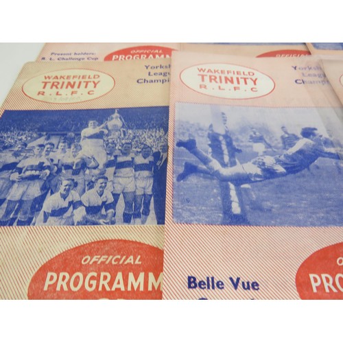 103 - 50 x 1960 WAKEFIELD TRINITY HOME PROGRAMMES