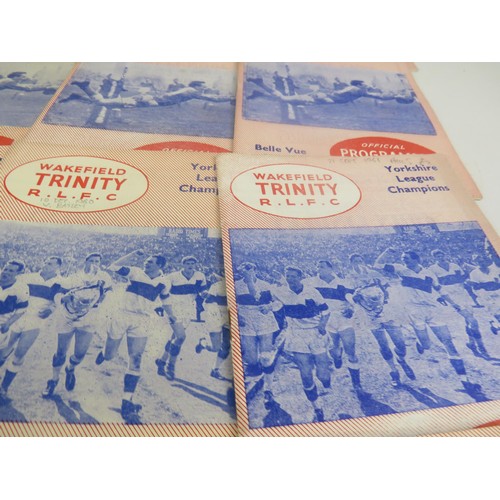 103 - 50 x 1960 WAKEFIELD TRINITY HOME PROGRAMMES