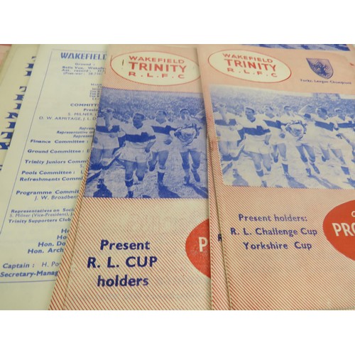 103 - 50 x 1960 WAKEFIELD TRINITY HOME PROGRAMMES