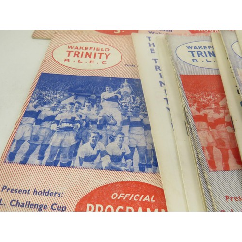 103 - 50 x 1960 WAKEFIELD TRINITY HOME PROGRAMMES