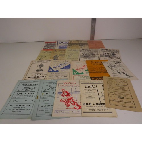 104 - 20 x 1950 RUGBY LEAGUE PROGRAMMES