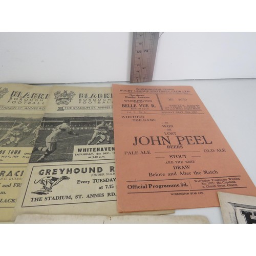 104 - 20 x 1950 RUGBY LEAGUE PROGRAMMES