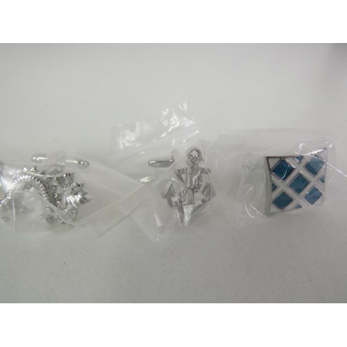 332 - 25 x PAIRS OF ASSORTED NEW CUFFLINKS