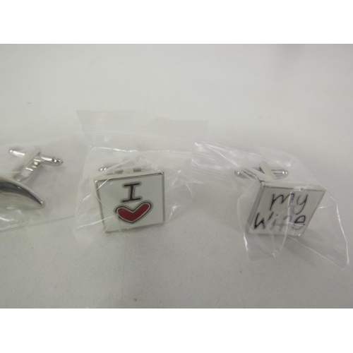 311 - 25 x PAIRS OF ASSORTED NEW CUFFLINKS