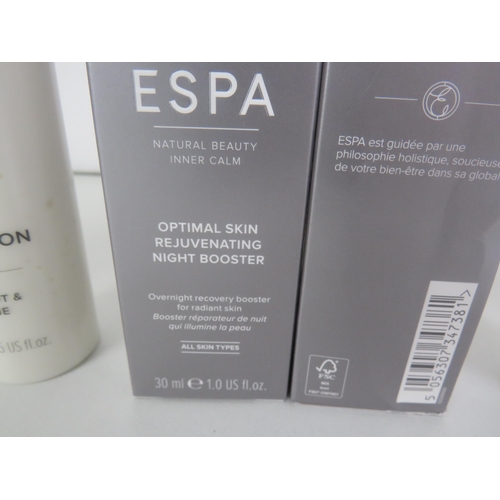 129 - COLLECTION OF ESPA PRODUCTS - BRAND NEW, 4 x SKIN NIGHT BOOSTER SERUM 30ML- 6 x ESPA BODY LOTIONS 75... 