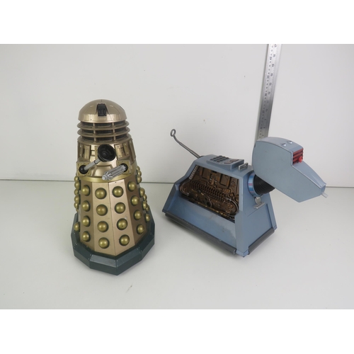 139 - LARGE DOCTOR WHO DALEK SLIGHT DAMAGE AND  K9 ROBOT DOG