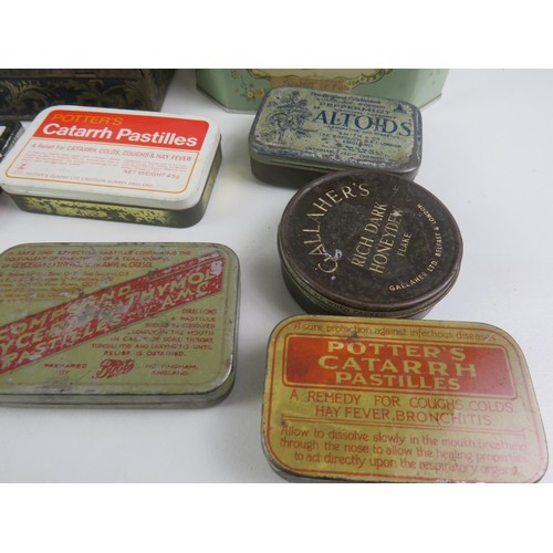 144 - BOX OF VINTAGE TINS