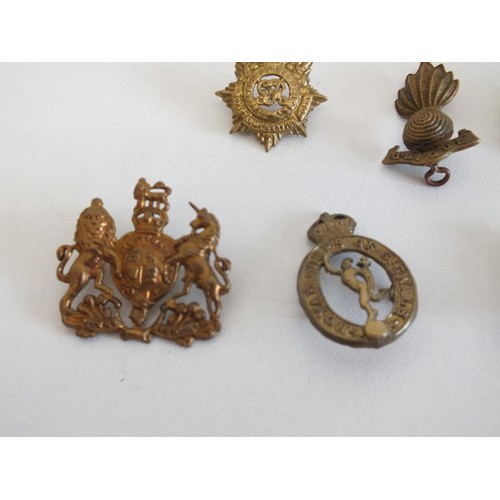 84 - TEN MILITARY BADGES INCLUDING CAP BADGES