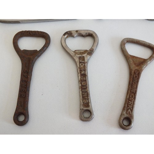 85 - OLD ADVERTISING BOTTLE OPENERS INCLUDNIG 1970'S DOUBLE DIAMOND