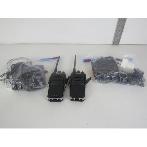 158 - 2 x AOFENG WALKIE TALKIES AND CHARGERS IN GOOD WORKING ORDER