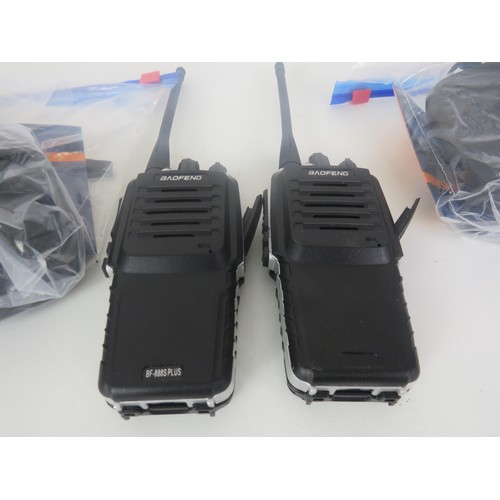 158 - 2 x AOFENG WALKIE TALKIES AND CHARGERS IN GOOD WORKING ORDER