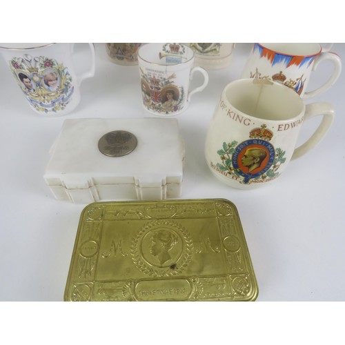 161 - ROYAL MEMORABILIA, CUPS, SAUCERS, BOOKS, PLATES AND TINS includes PRINCESS MARY TIN