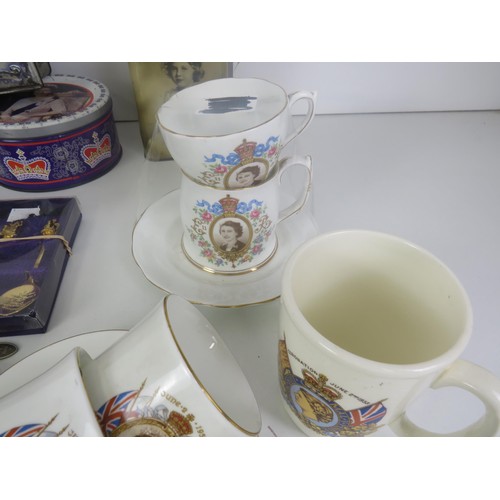 161 - ROYAL MEMORABILIA, CUPS, SAUCERS, BOOKS, PLATES AND TINS includes PRINCESS MARY TIN