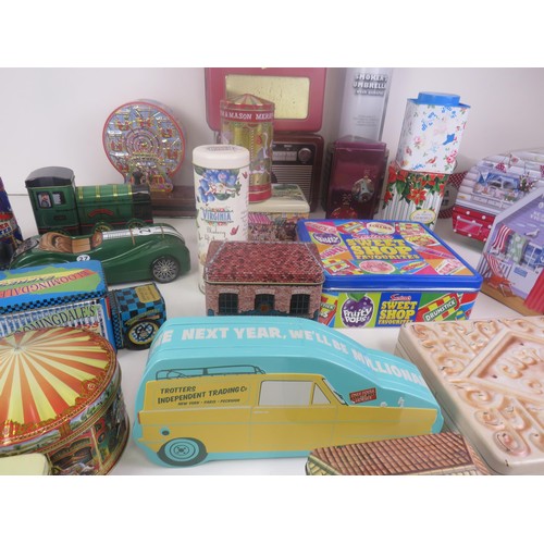 162 - ASSORTED LOT OF 28 RETRO TINS