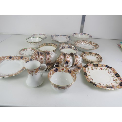 165 - ASSORTED CHINA WARE- ROYAL VALE, DUTCHESS, WINDSOR, AUERTONS, SHIELD, BRIDGEWOOD, HEATHECOTE OVER 40... 