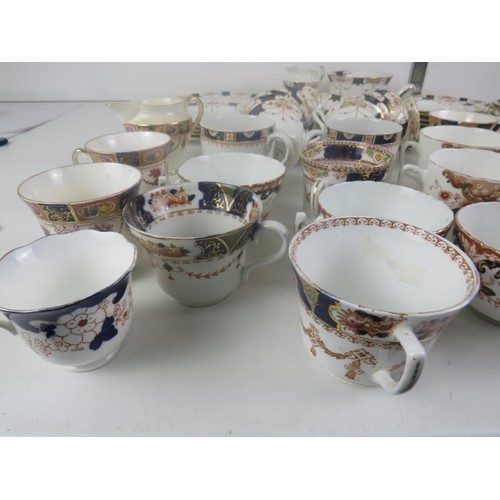 166 - BALMORAL TEASET- 37 PIECES, PLATES, CUPS/SAUCERS, JUG BOWL AND COLCLOUGH JUG, CUPS AND ROYAL VALE TE... 