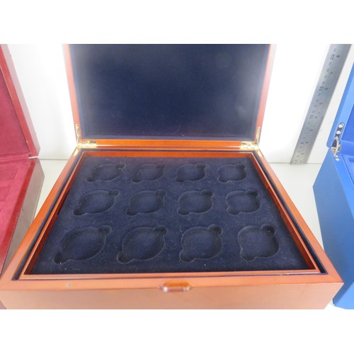 168 - 5 x COIN DISPLAY BOXES INCLUDES ROYAL MINT