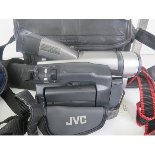 174 - JVC CAMCORDER AND CAMERA (KODAK WORKING)