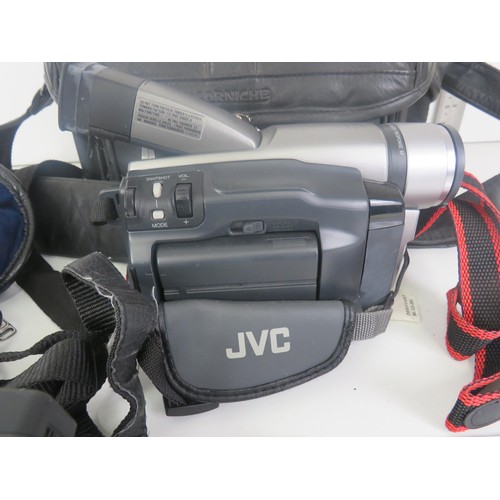 174 - JVC CAMCORDER AND CAMERA (KODAK WORKING)