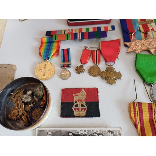 94 - JOB LOT OF MEDALS AND RELATED EPHEMERA AWARDED TO SPR BOWEN. A.R. TO INCLUDE NORMANDY CAMPAIGN MEDAL... 