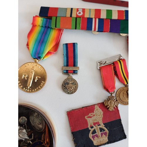 94 - JOB LOT OF MEDALS AND RELATED EPHEMERA AWARDED TO SPR BOWEN. A.R. TO INCLUDE NORMANDY CAMPAIGN MEDAL... 