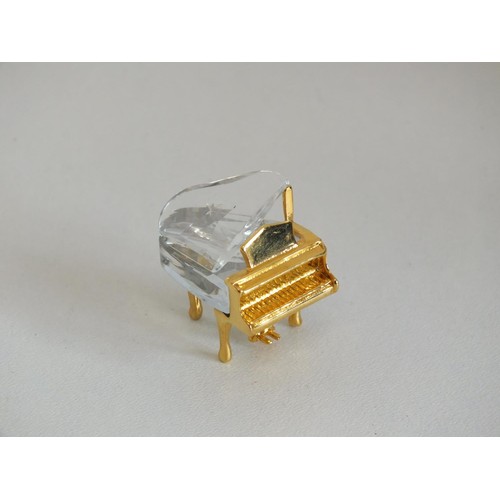 213 - SWAROVSKI MINIATURE PIANO WITH BOX