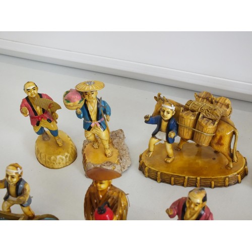 266 - 17 x CHINESE 1920's SOUVENIR CELLULOID FIGURINES