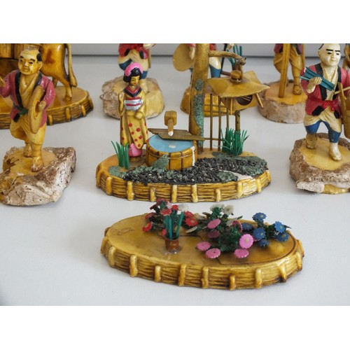 266 - 17 x CHINESE 1920's SOUVENIR CELLULOID FIGURINES