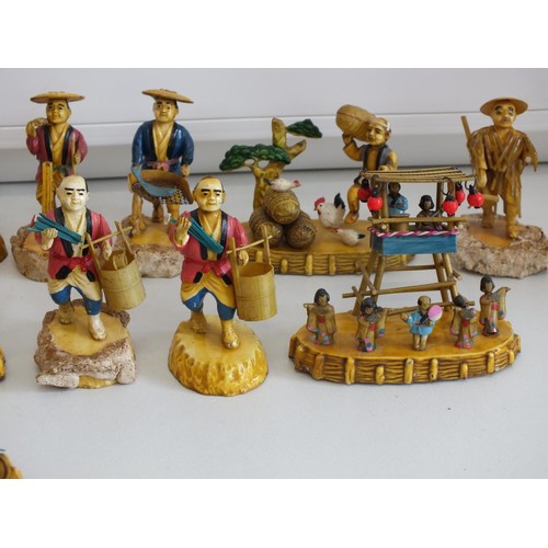 266 - 17 x CHINESE 1920's SOUVENIR CELLULOID FIGURINES